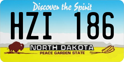 ND license plate HZI186