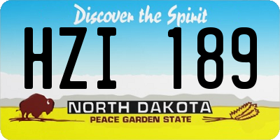 ND license plate HZI189