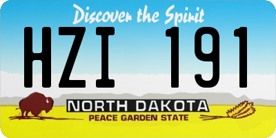 ND license plate HZI191