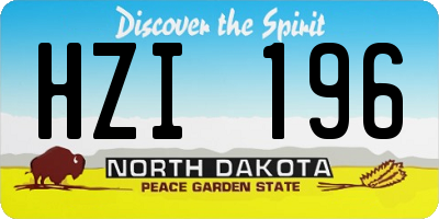 ND license plate HZI196