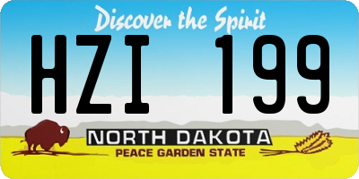 ND license plate HZI199