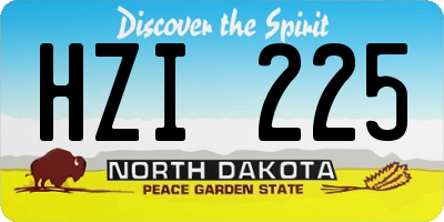 ND license plate HZI225