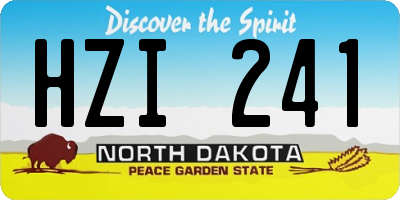 ND license plate HZI241