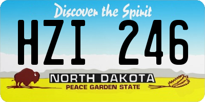 ND license plate HZI246