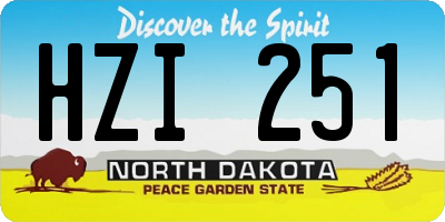 ND license plate HZI251