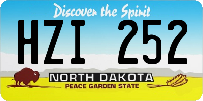 ND license plate HZI252