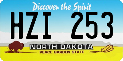 ND license plate HZI253