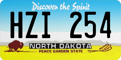 ND license plate HZI254