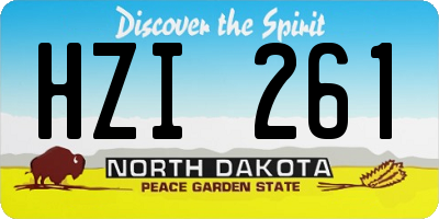 ND license plate HZI261