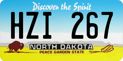 ND license plate HZI267
