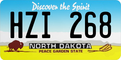 ND license plate HZI268
