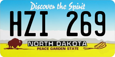 ND license plate HZI269