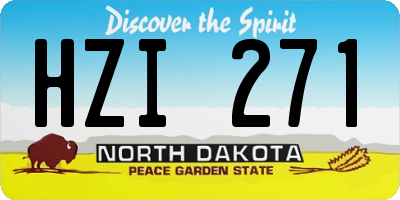 ND license plate HZI271