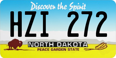 ND license plate HZI272