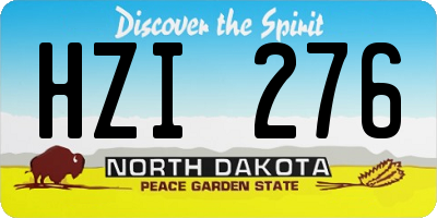 ND license plate HZI276