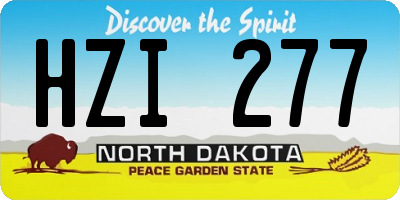 ND license plate HZI277