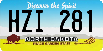 ND license plate HZI281