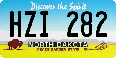 ND license plate HZI282