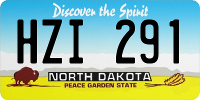 ND license plate HZI291