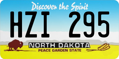 ND license plate HZI295