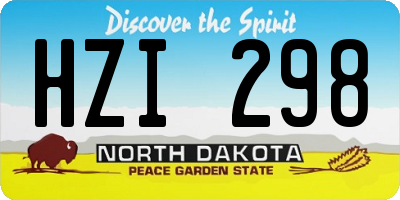 ND license plate HZI298