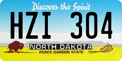 ND license plate HZI304