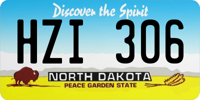 ND license plate HZI306