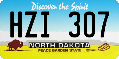 ND license plate HZI307