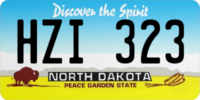 ND license plate HZI323