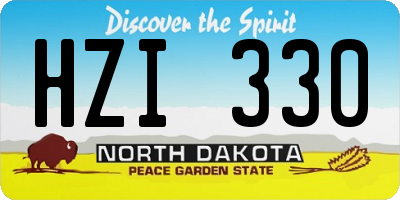 ND license plate HZI330