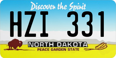 ND license plate HZI331