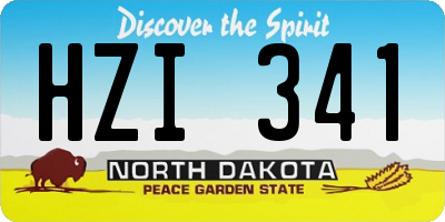 ND license plate HZI341