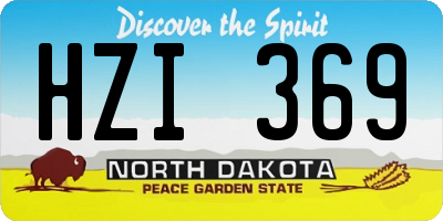 ND license plate HZI369