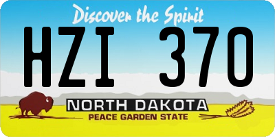 ND license plate HZI370