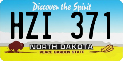 ND license plate HZI371