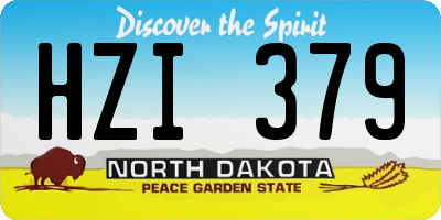 ND license plate HZI379