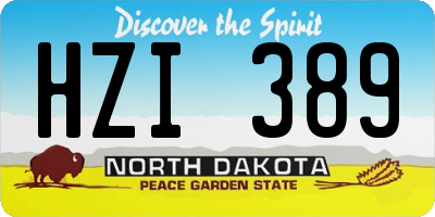 ND license plate HZI389