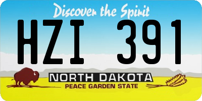 ND license plate HZI391