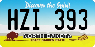 ND license plate HZI393