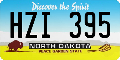 ND license plate HZI395