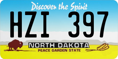 ND license plate HZI397