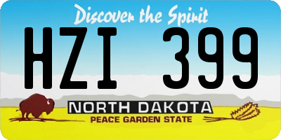 ND license plate HZI399