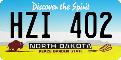 ND license plate HZI402