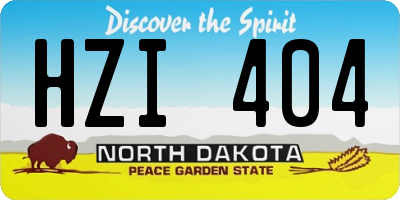 ND license plate HZI404