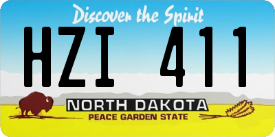 ND license plate HZI411