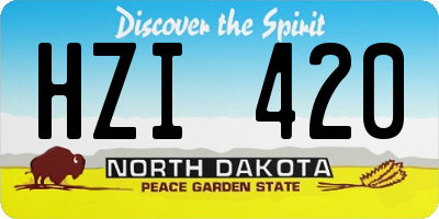 ND license plate HZI420