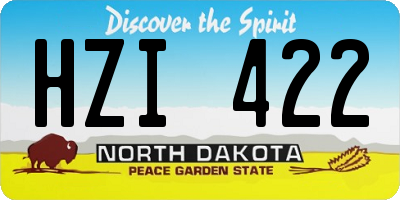 ND license plate HZI422