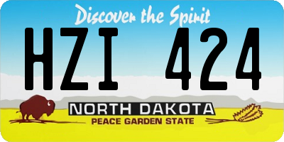 ND license plate HZI424