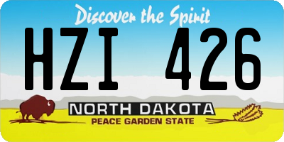 ND license plate HZI426