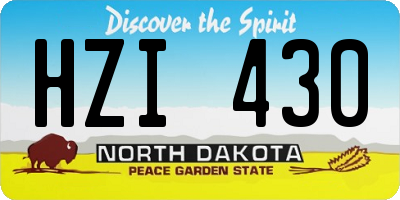 ND license plate HZI430